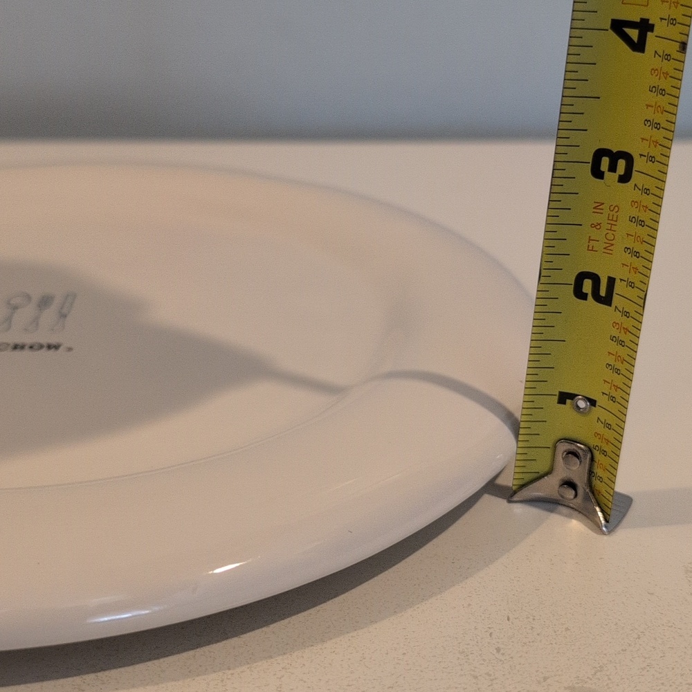 Rae Dunn "CHOW" Icon Ceramic Off White Dinner Plate 2018 Collection - Picture 10 of 10